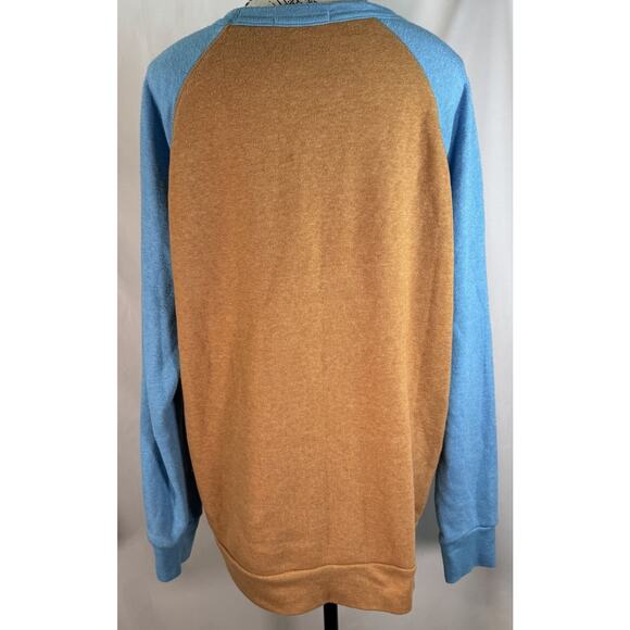 Alternative Earth Women's Sweater Size Large Long Sleeve Knit Blue Orange - Picture 2 of 6